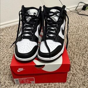Nike Black and White High-Top Sneakers